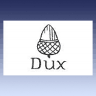 žalud s nápisem Dux, razítko nebo vtlačeno do hmoty