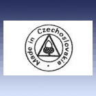 razítko - žalud v trojúhelníku v mezikruží s textem Made in Czechoslovakia