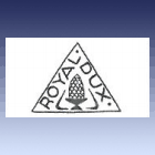 razítko ROYAL DUX se žaludem v trojúhelníku